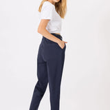 Pantalones Benedita 4 Estate Blue - ECRU