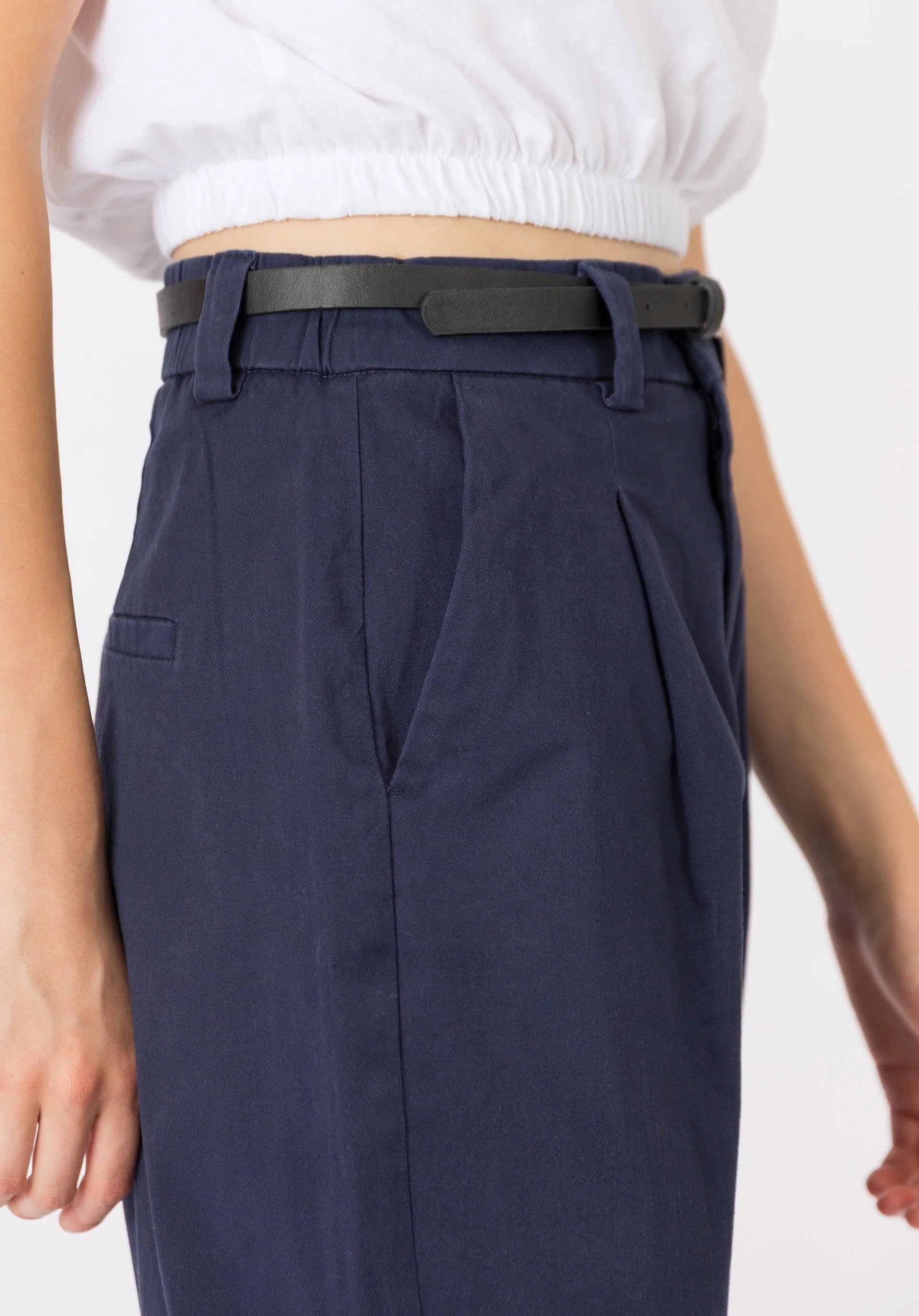 Pantalones Benedita 4 Estate Blue - ECRU