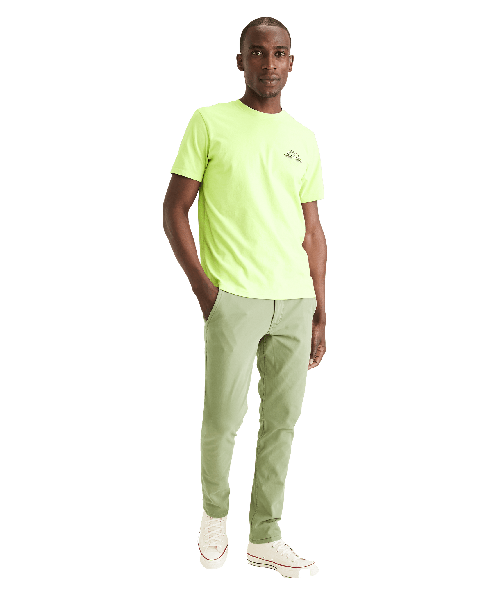Pantalones Chinos Skinny Fit Smart 360 Flex™ Alpha Khaki Pants Aloe Green - ECRU