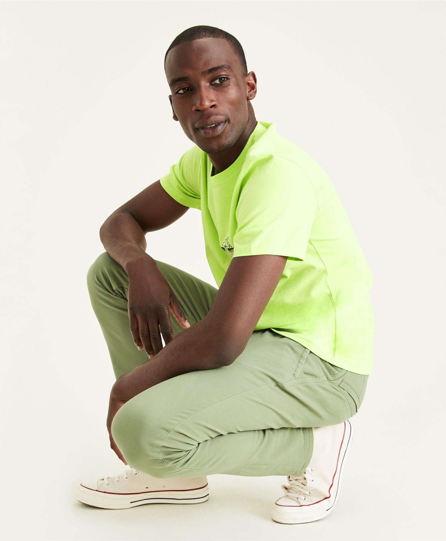 Pantalones Chinos Skinny Fit Smart 360 Flex™ Alpha Khaki Pants Aloe Green - ECRU