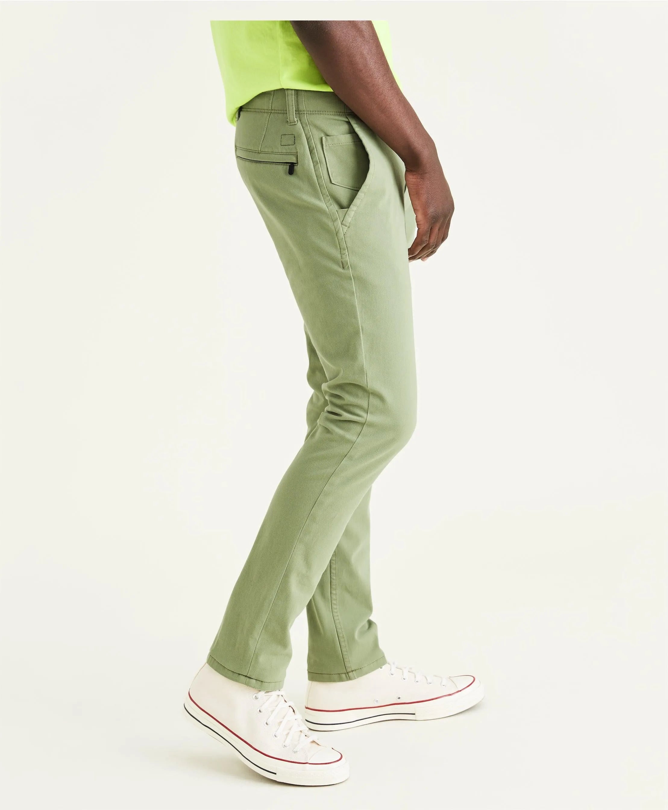 Pantalones Chinos Skinny Fit Smart 360 Flex™ Alpha Khaki Pants Aloe Green - ECRU