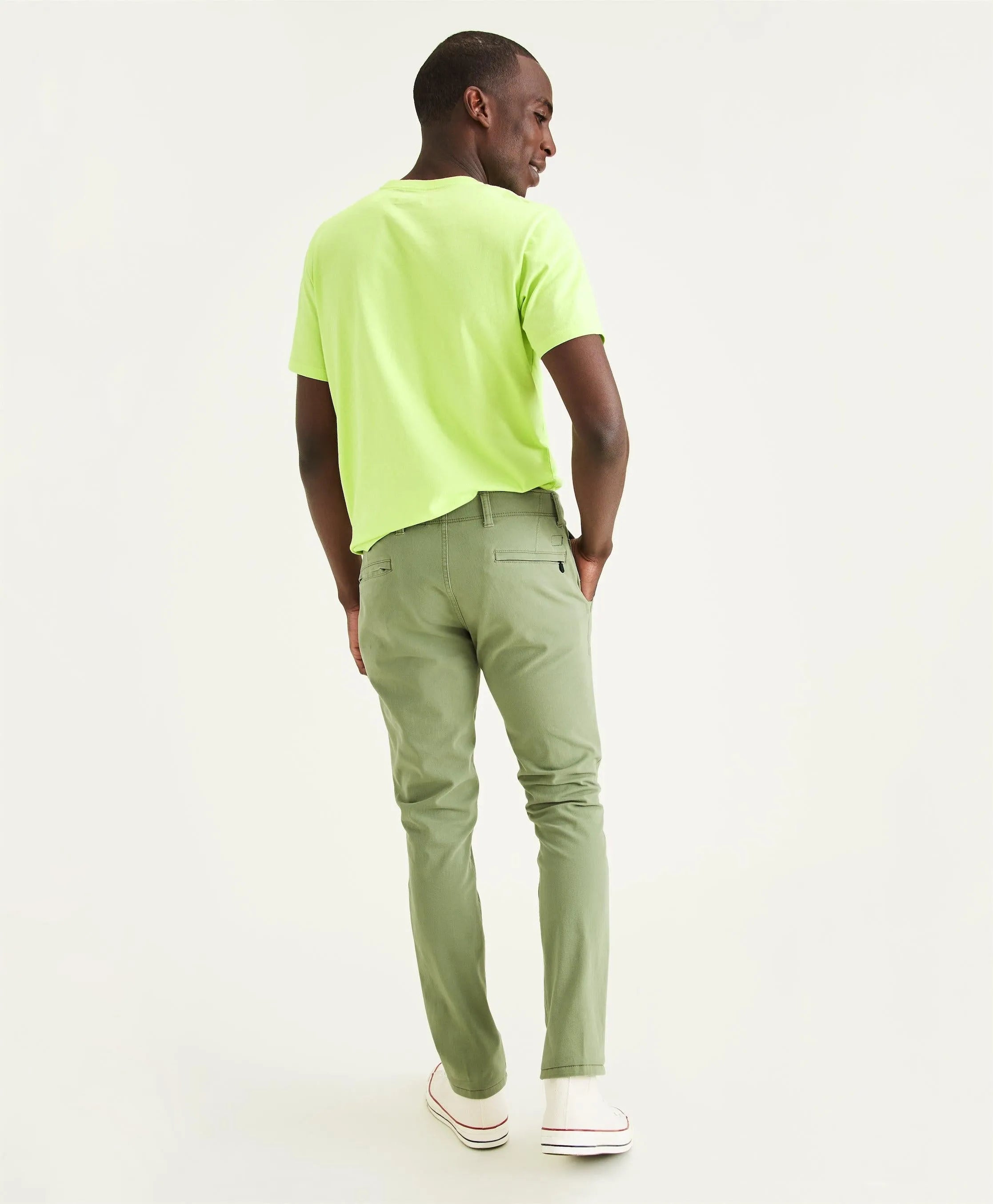 Pantalones Chinos Skinny Fit Smart 360 Flex™ Alpha Khaki Pants Aloe Green - ECRU