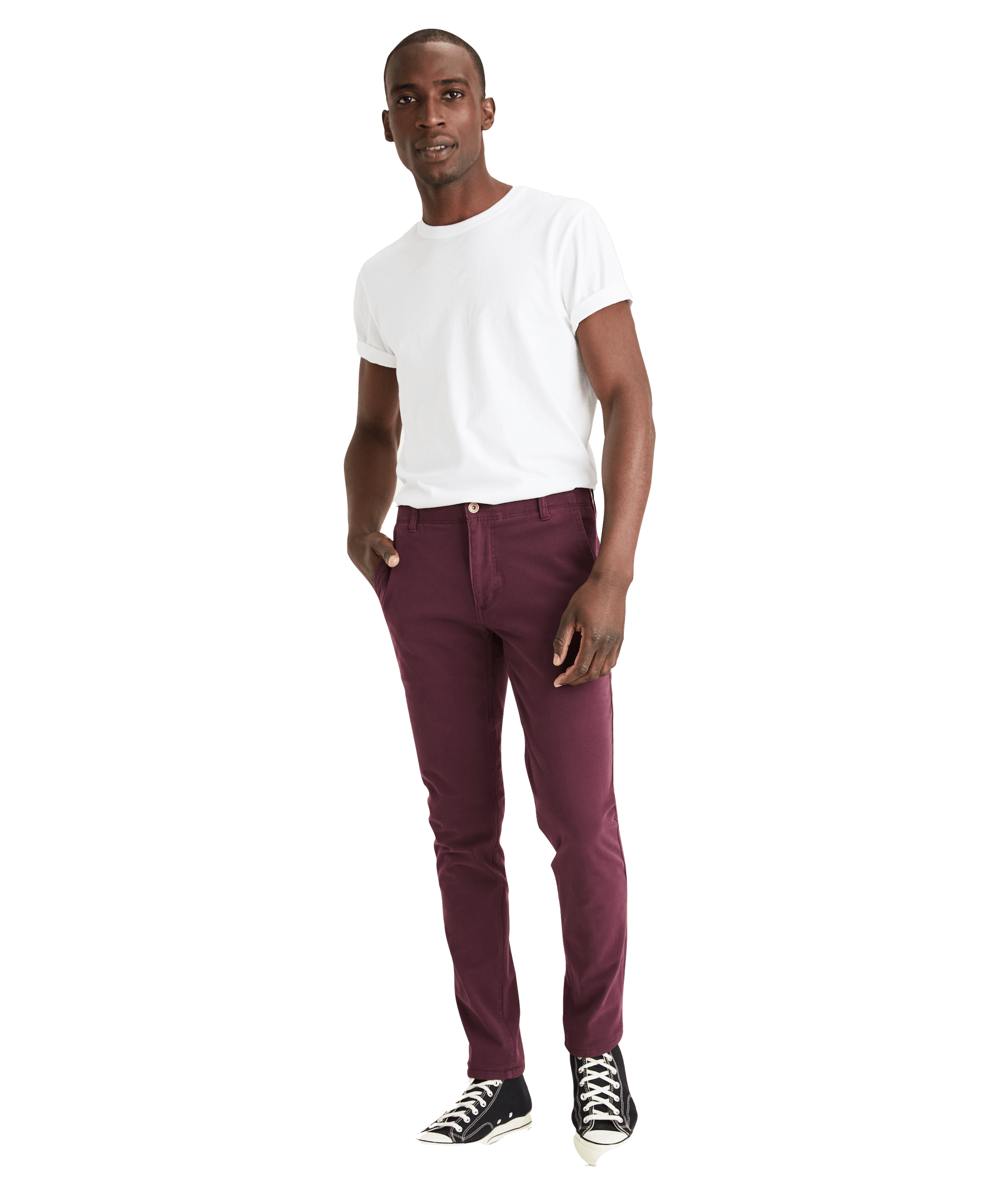 Pantalones Chinos Skinny Fit Smart 360 Flex™ Alpha Khaki Pants Winetasting Brown - ECRU