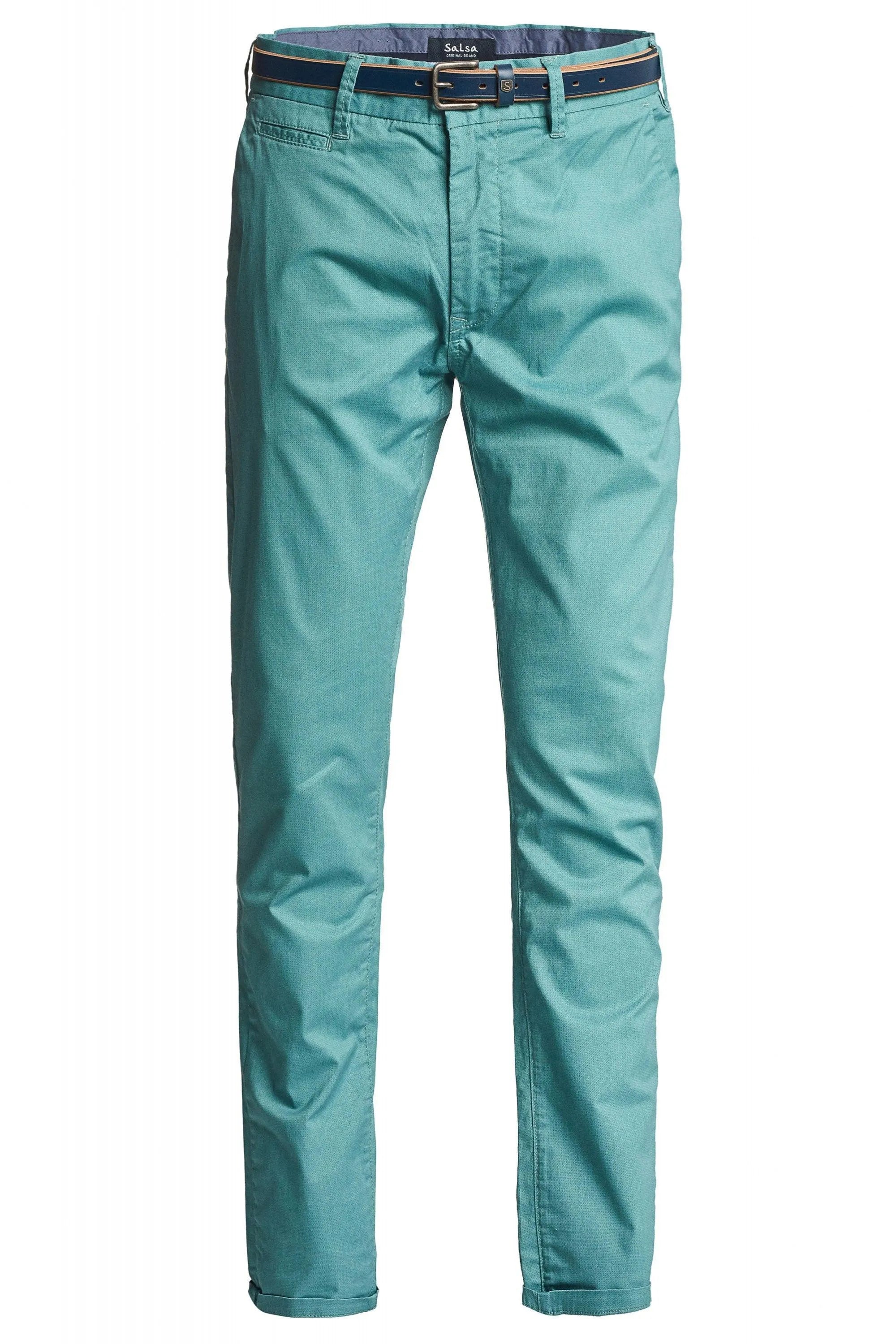 Pantalones chinos slim con microprint - ECRU