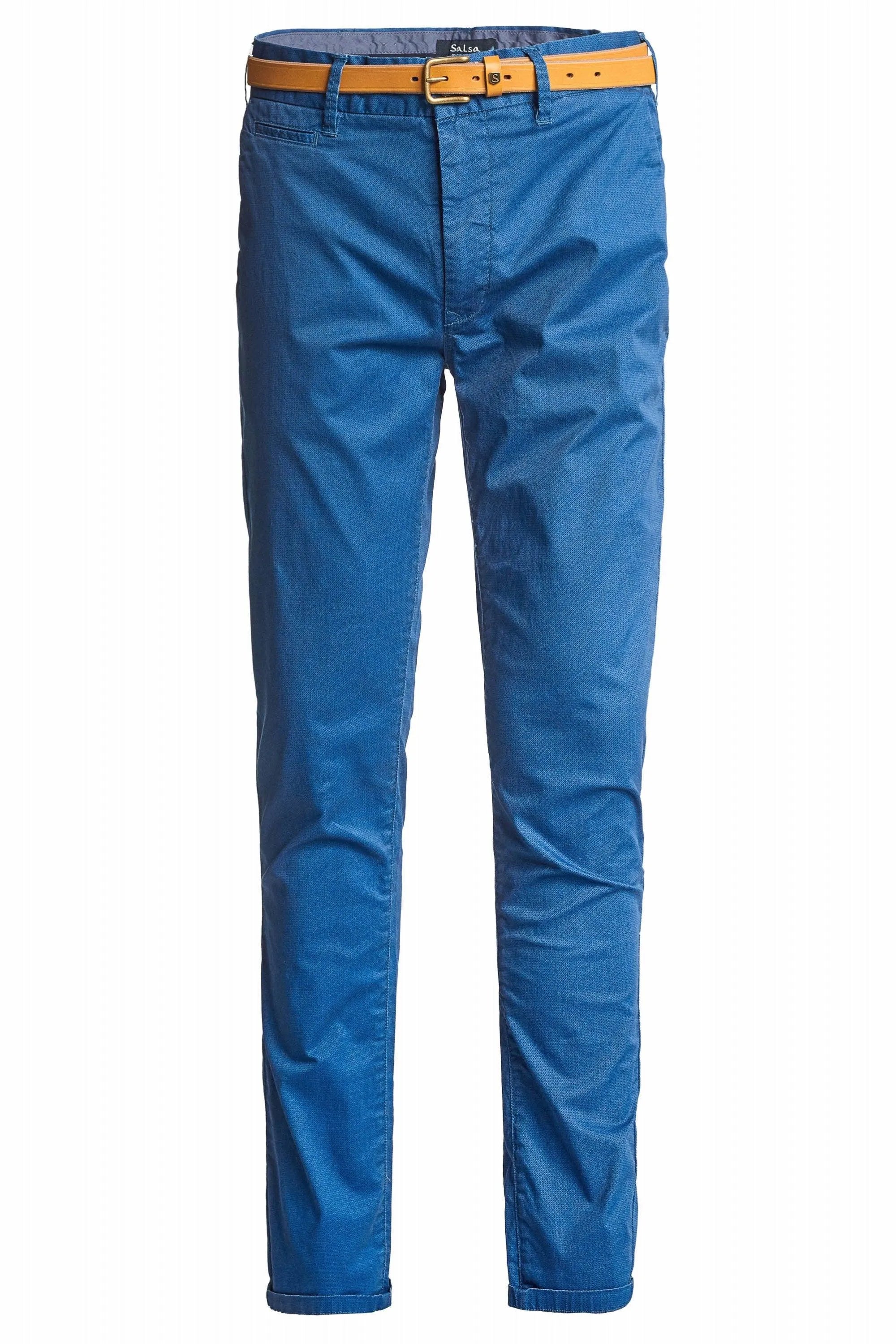 Pantalones chinos slim con microprint - ECRU