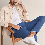 Pantalones chinos slim con microprint - ECRU