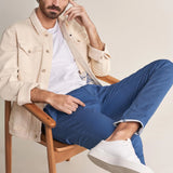 Pantalones chinos slim con microprint - ECRU