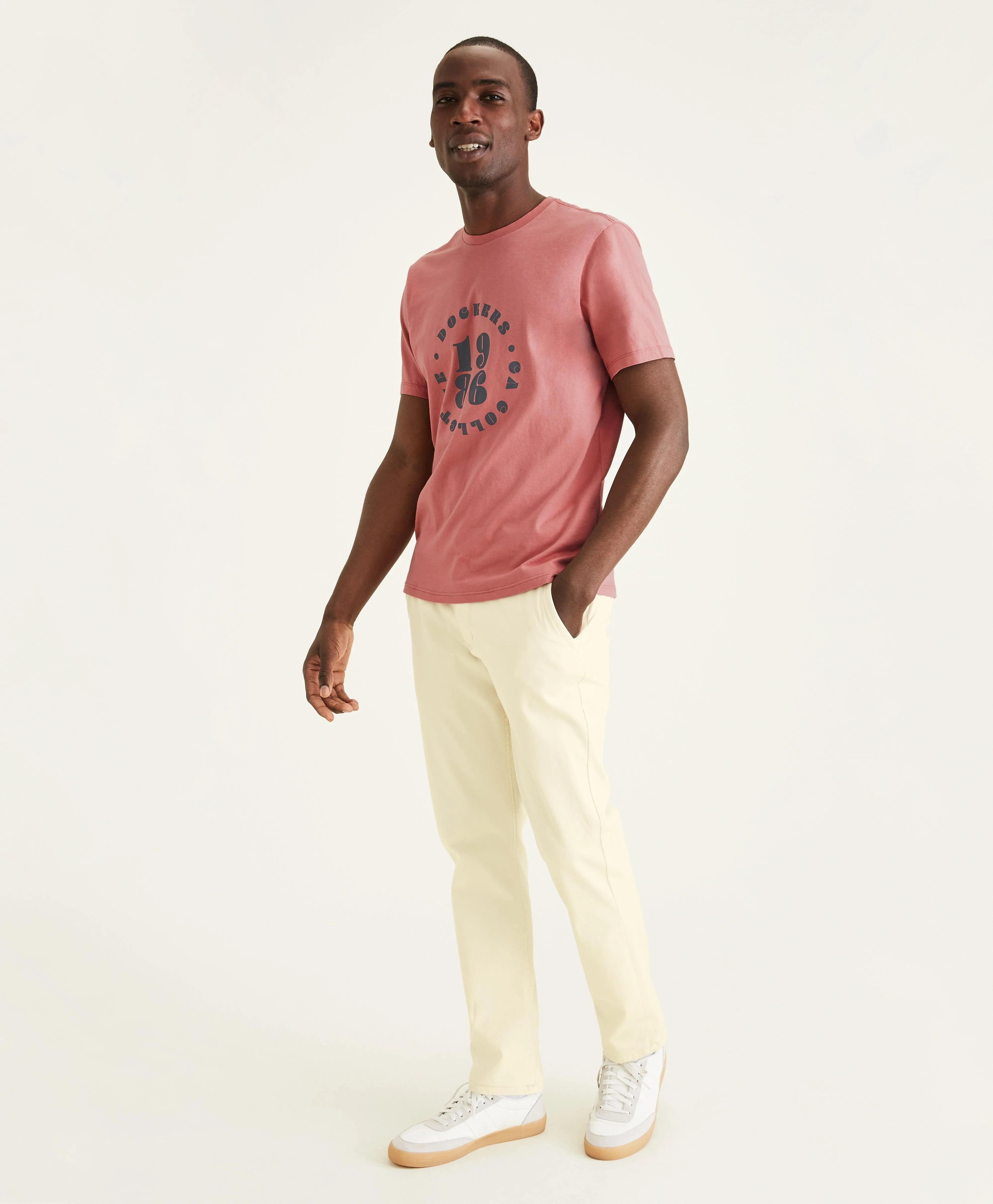 Pantalones Chinos Smart 360 Flex™ Alpha Slim Fit Oatmeal - ECRU