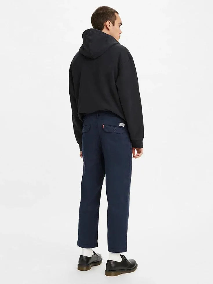 Pantalones chinos XX Stay Loose Plt Crop - Navy Blazer Ltwt Tencel - ECRU