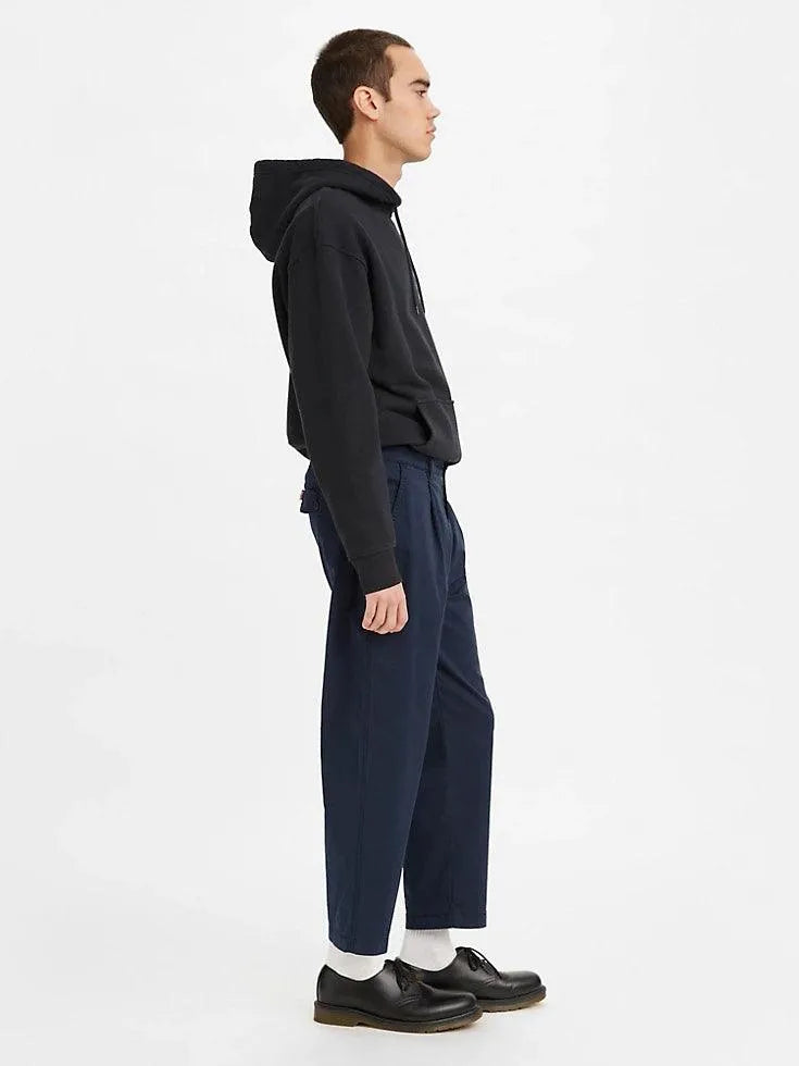 Pantalones chinos XX Stay Loose Plt Crop - Navy Blazer Ltwt Tencel - ECRU