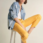 Pantalones Colette Capri de Lino - ECRU