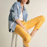 Pantalones Colette Capri de Lino - ECRU