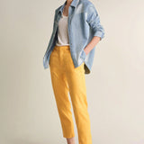 Pantalones Colette Capri de Lino - ECRU