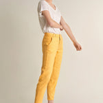 Pantalones Colette Capri de Lino - ECRU