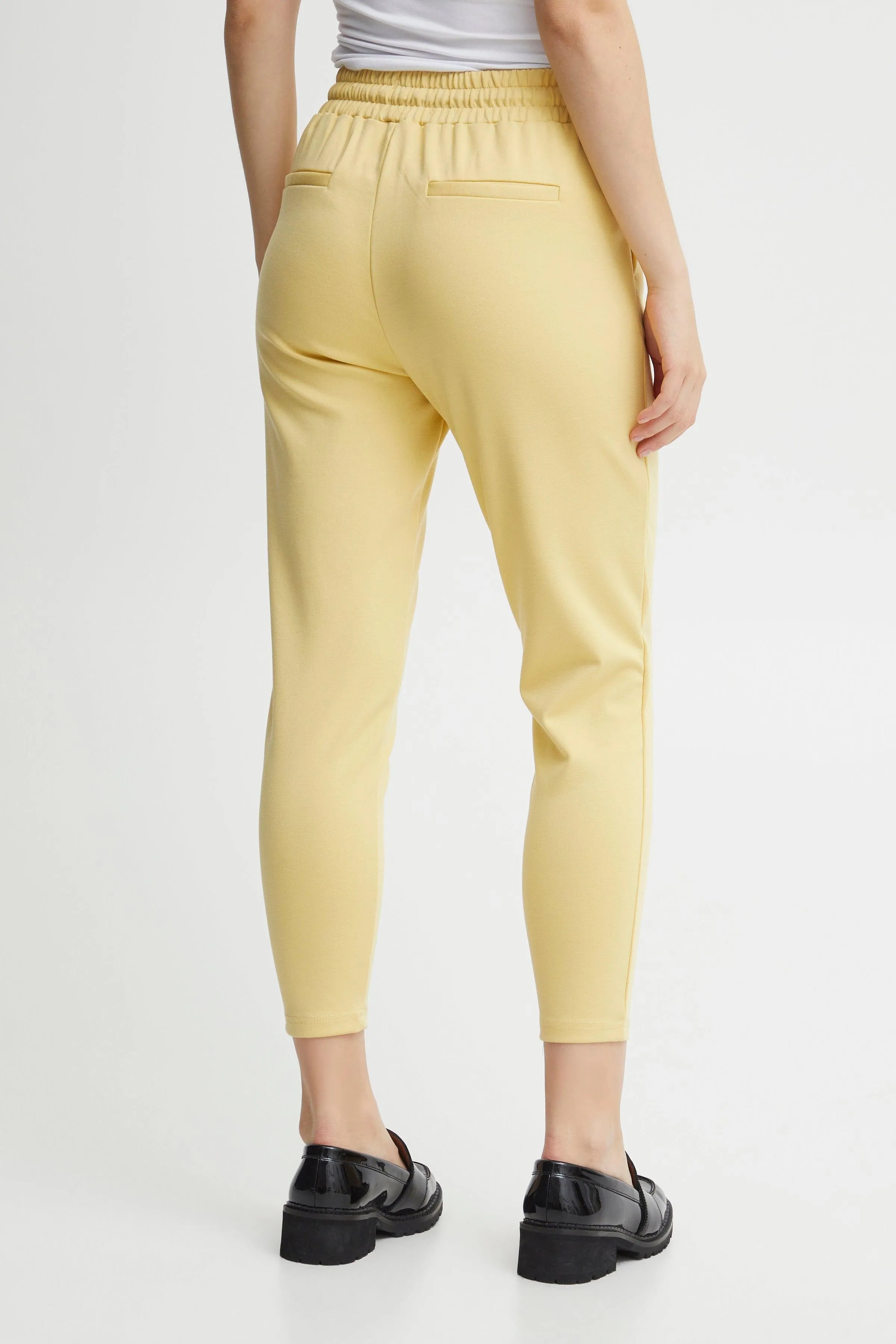 Pantalones ICHI Kate Cropped Jojoba - ECRU