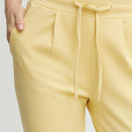 Pantalones ICHI Kate Cropped Jojoba - ECRU