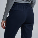 Pantalones ICHI Kate Cropped Total Eclipse - ECRU