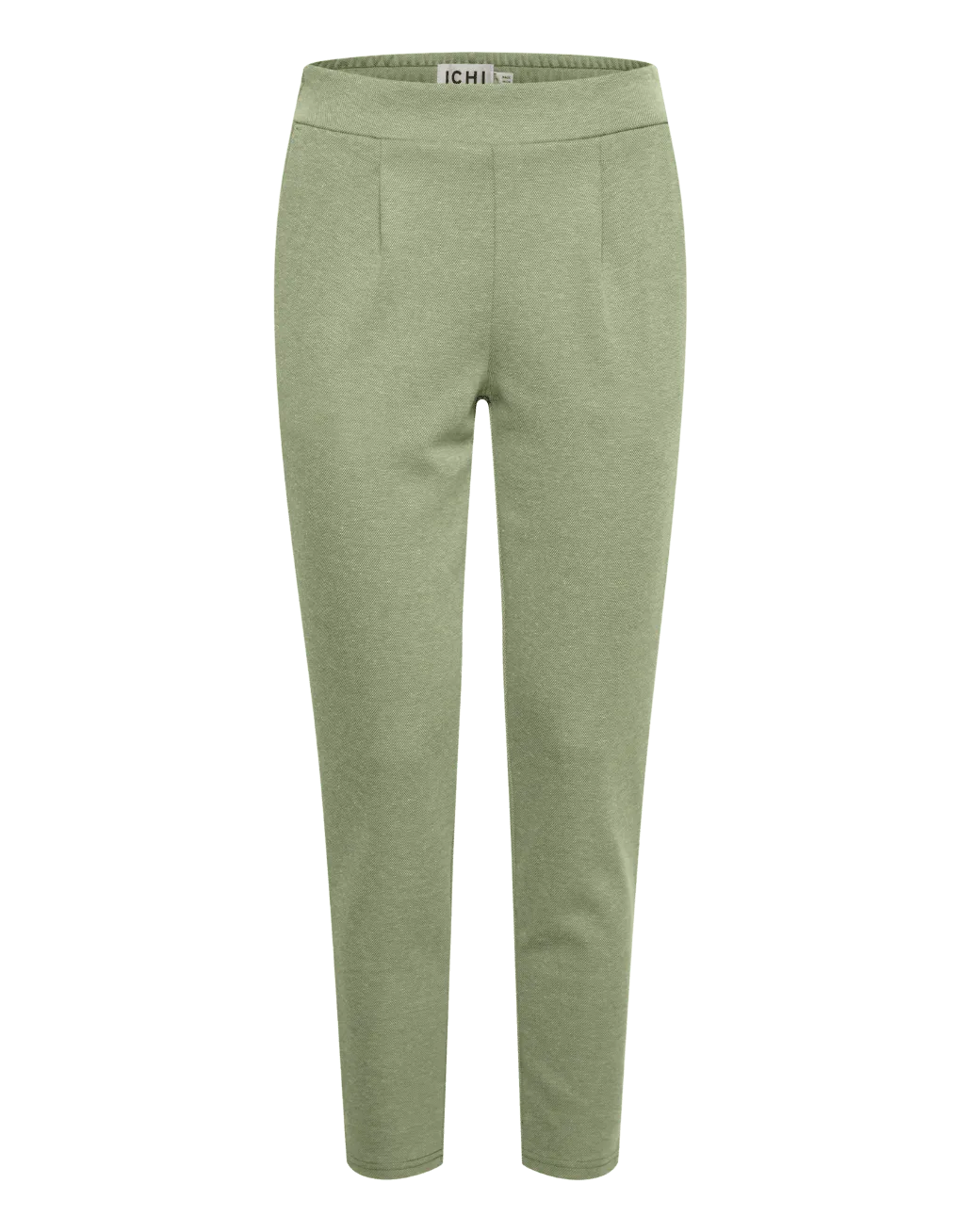 Pantalones ICHI Kate Piqué Willow Bough - ECRU