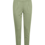 Pantalones ICHI Kate Piqué Willow Bough - ECRU