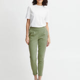Pantalones ICHI Kate Piqué Willow Bough - ECRU