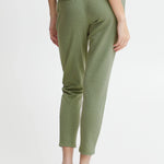 Pantalones ICHI Kate Piqué Willow Bough - ECRU