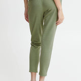 Pantalones ICHI Kate Piqué Willow Bough - ECRU