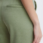 Pantalones ICHI Kate Piqué Willow Bough - ECRU