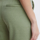 Pantalones ICHI Kate Piqué Willow Bough - ECRU