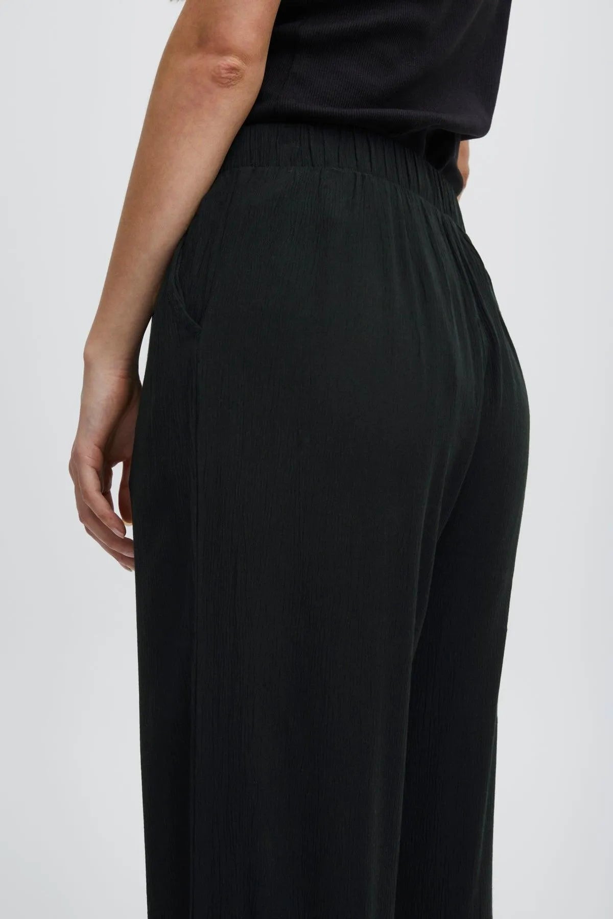 Pantalones ICHI Marrakech Black - ECRU