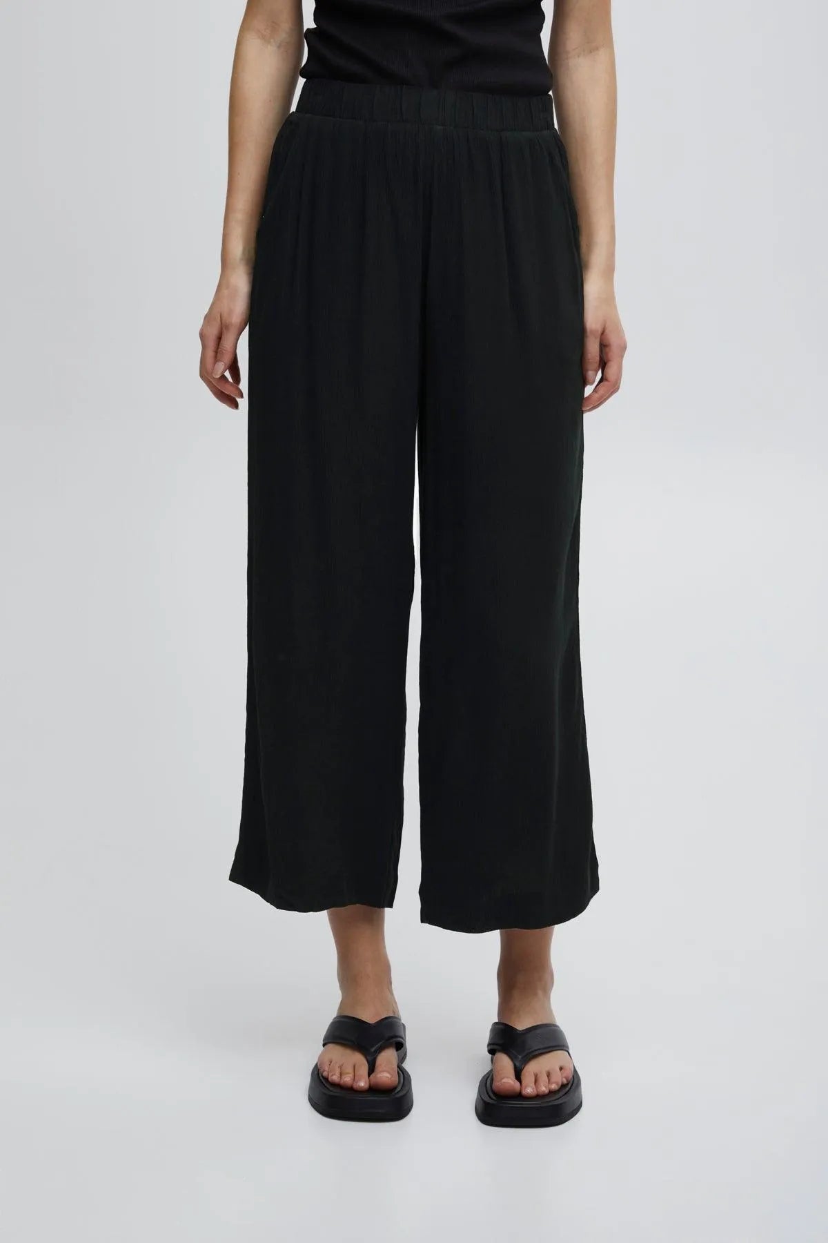 Pantalones ICHI Marrakech Black - ECRU