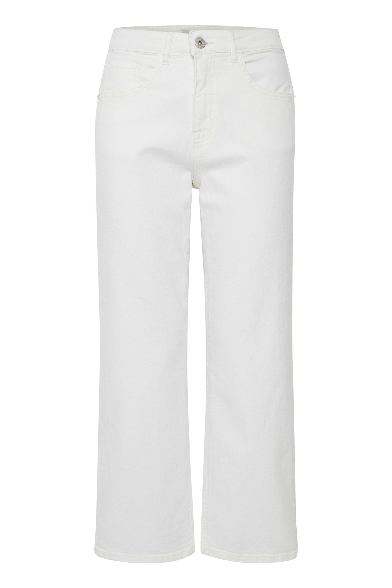 Pantalones ICHI Vaqueros Blancos Ziggy Trend - ECRU