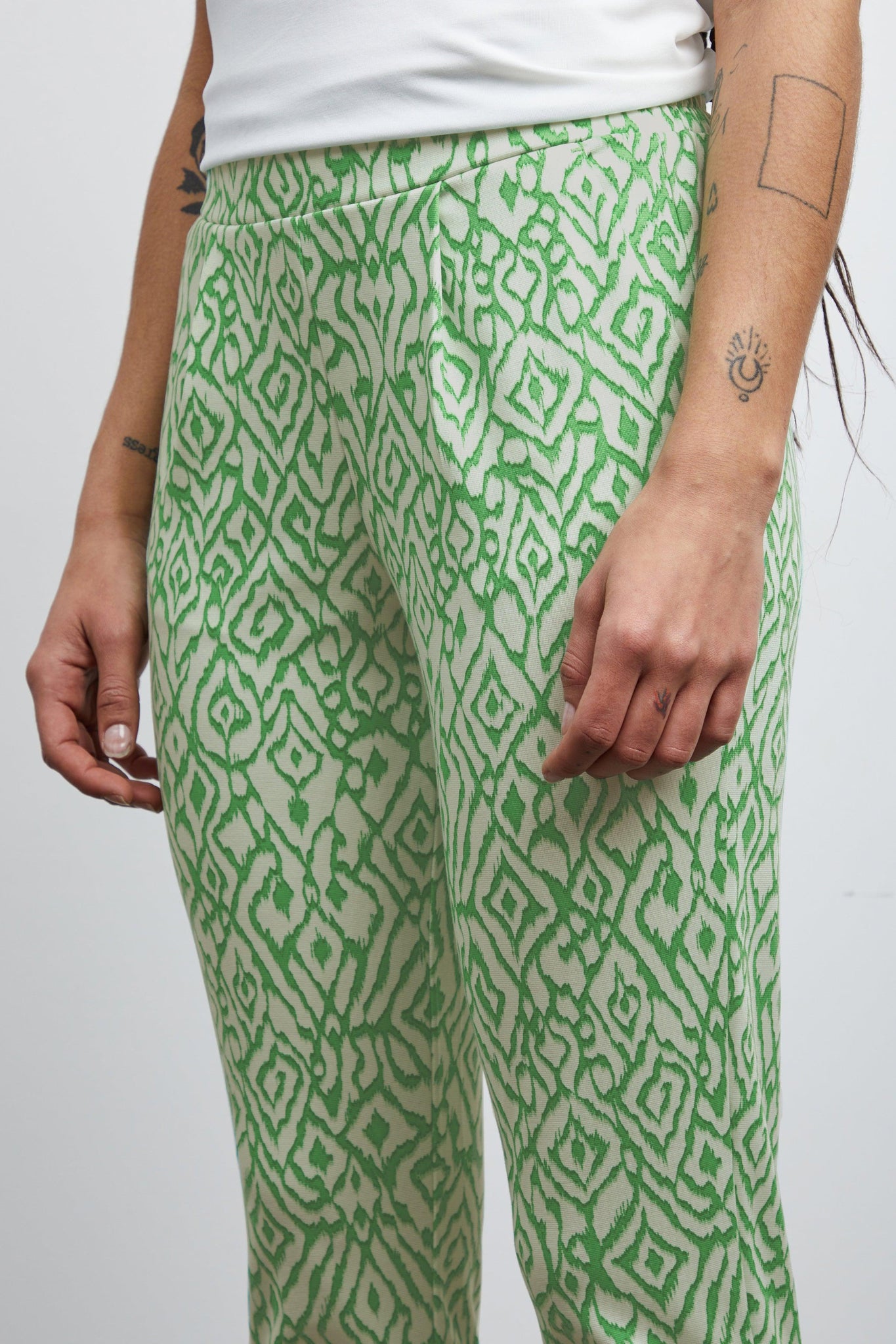 Pantalones Kate Print - ECRU