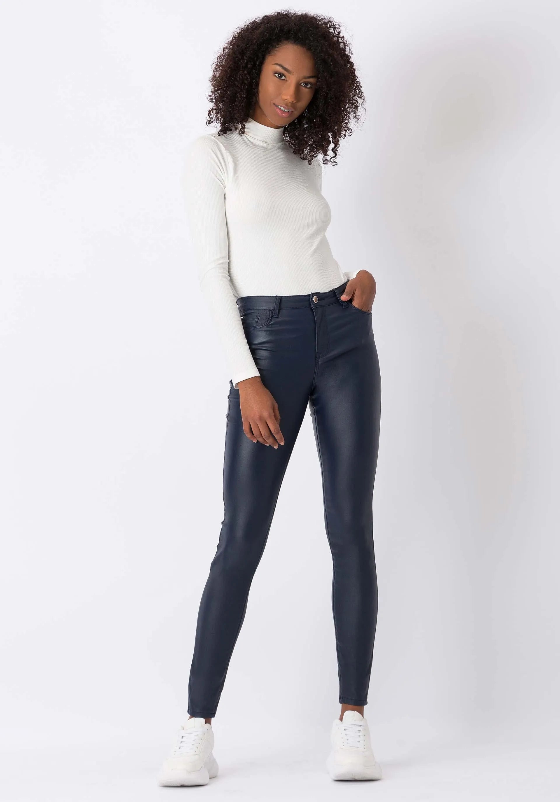 Pantalones Lauren 238 Black Iris - ECRU