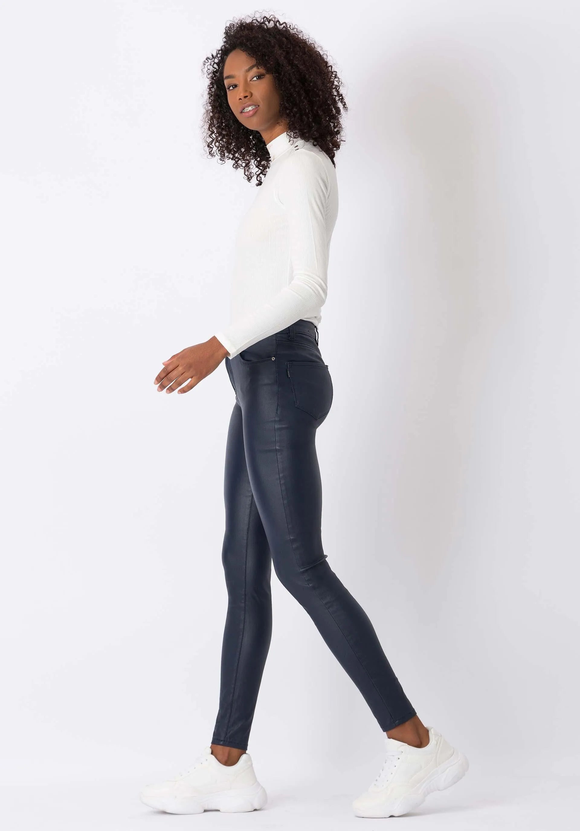 Pantalones Lauren 238 Black Iris - ECRU