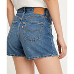 Pantalones Levi's® Cortos Mom De Los 80 Medium Indigo Worn In Azul - ECRU