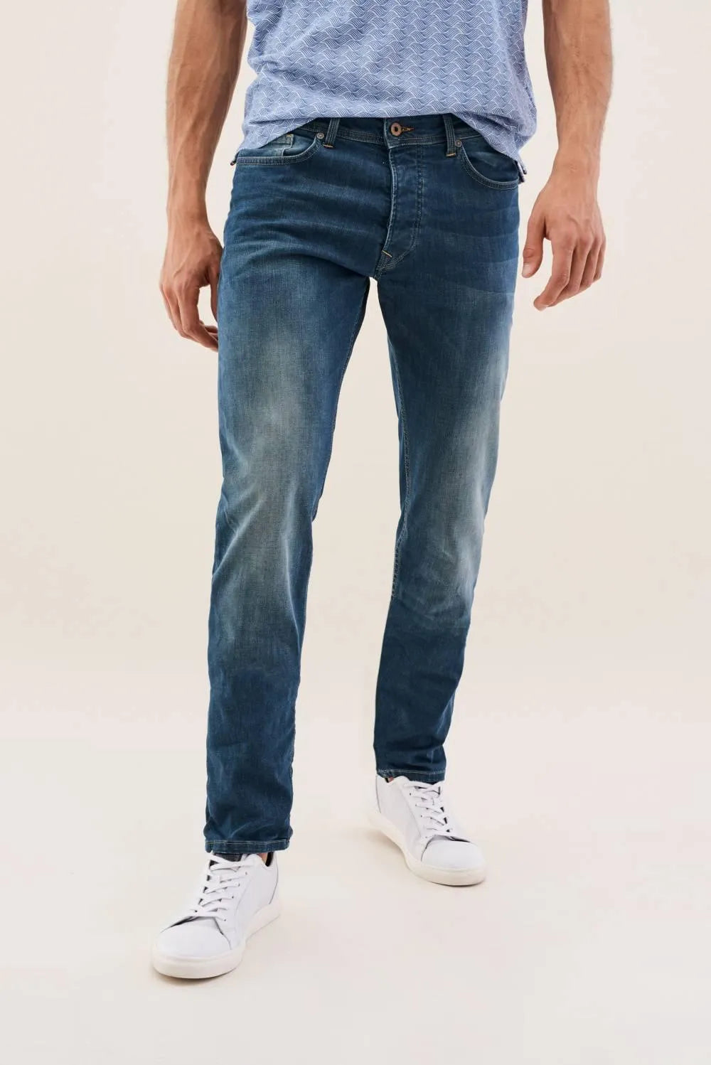 PANTALONES LIMA GREENCAST CON DESGASTE - ECRU