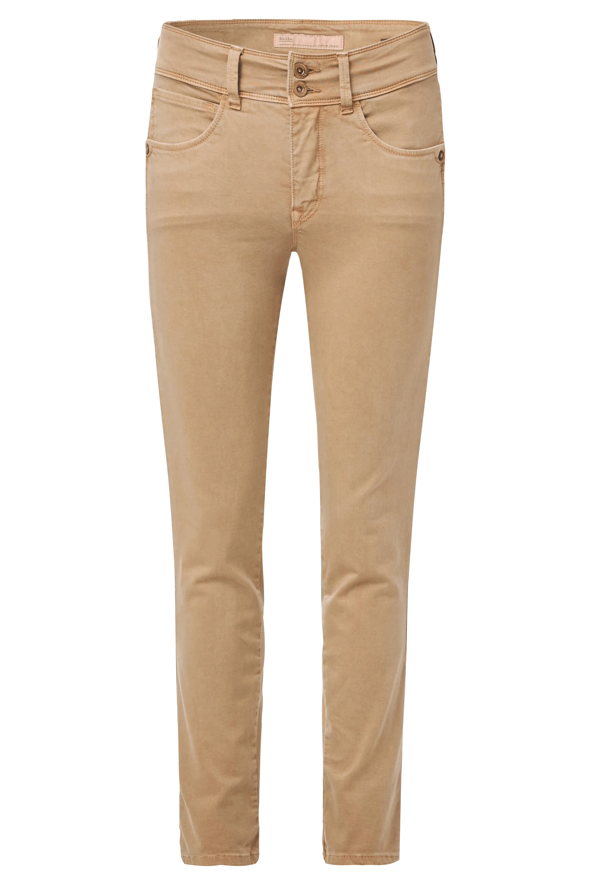 Pantalones Push In Secret Skinny Con Color - ECRU