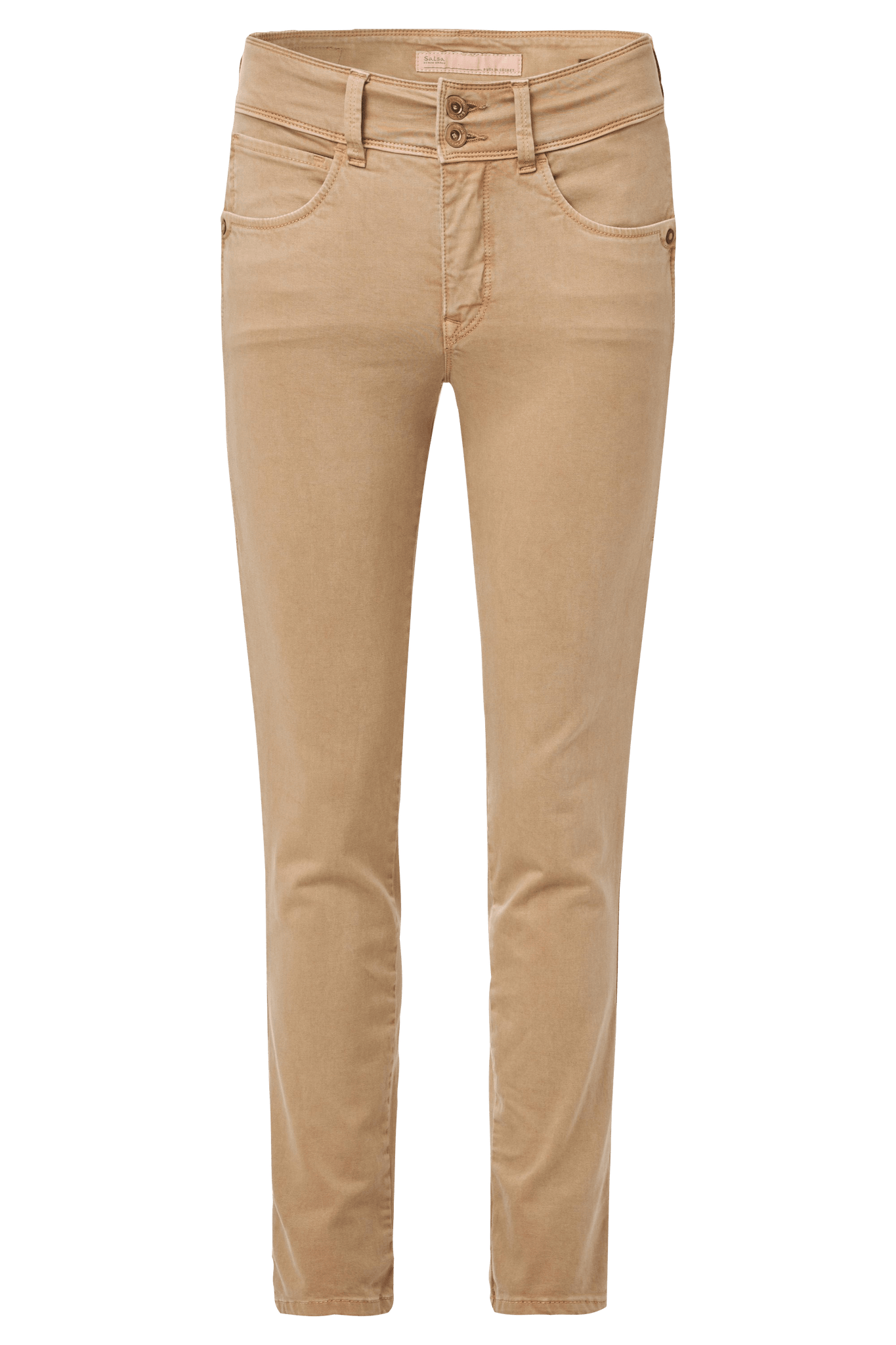Pantalones Push In Secret Skinny Con Color - ECRU
