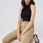 Pantalones Push In Secret Skinny Con Color - ECRU
