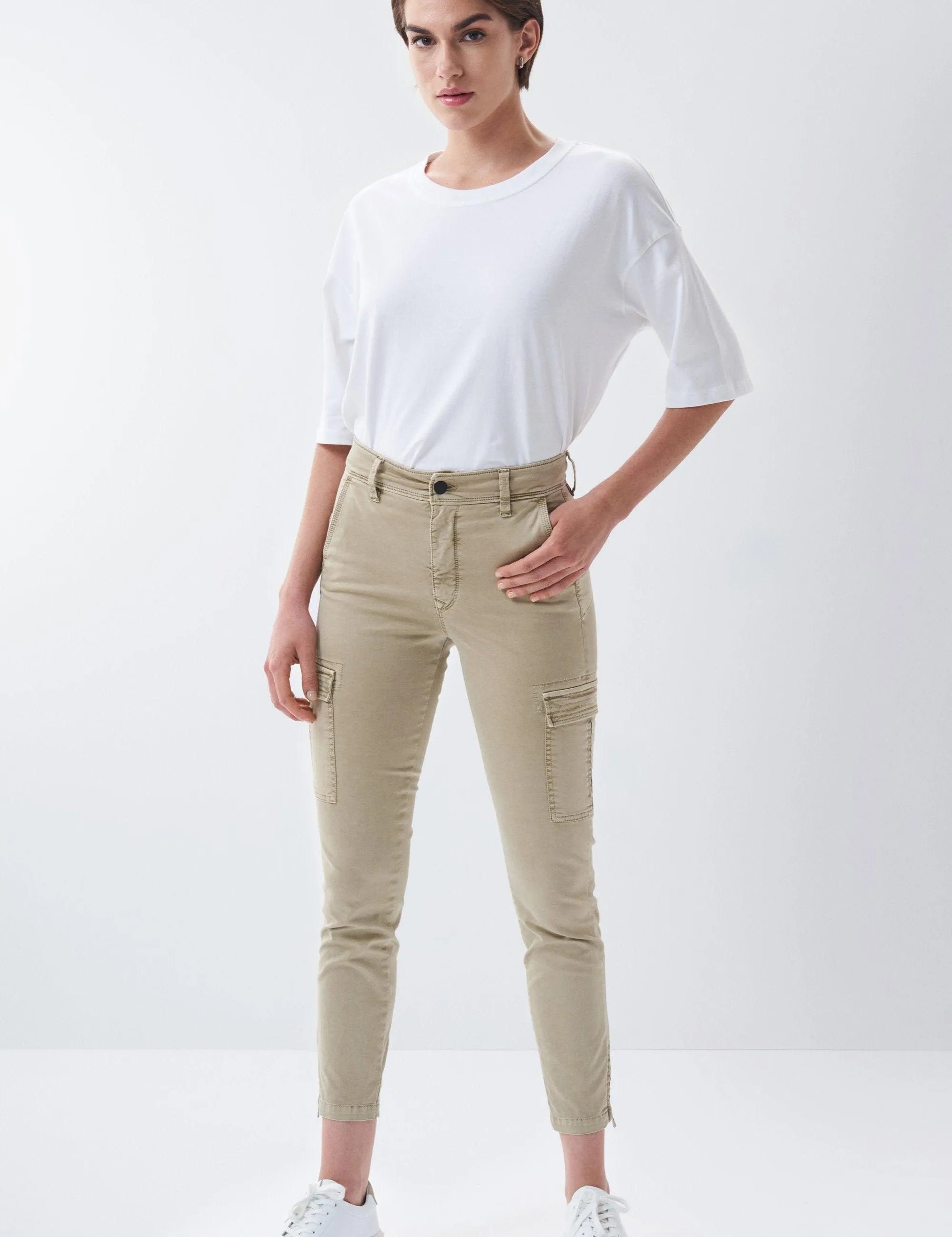 Pantalones Secret Glamour Cargo - ECRU