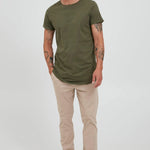 Pantalones Slim-Truc Cuff Simple Taupe - ECRU