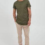 Pantalones Slim-Truc Cuff Simple Taupe - ECRU