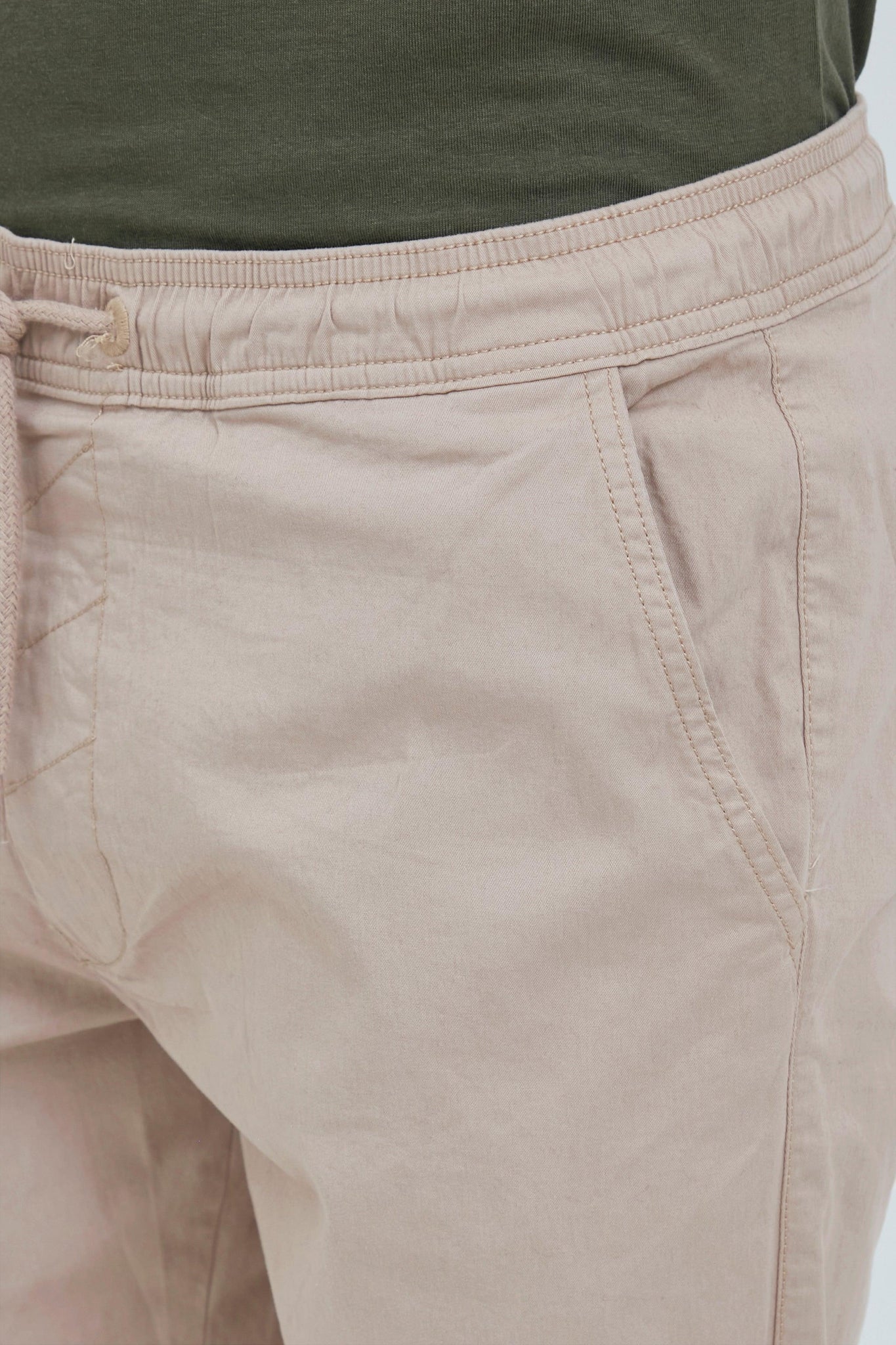 Pantalones Slim-Truc Cuff Simple Taupe - ECRU