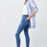 Pantalones Vaqueros Colette Skinny Con Rotos - ECRU