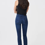 Pantalones vaqueros Push In Secret con detalles en napa - ECRU