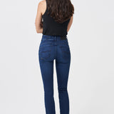 Pantalones vaqueros Push In Secret con detalles en napa - ECRU