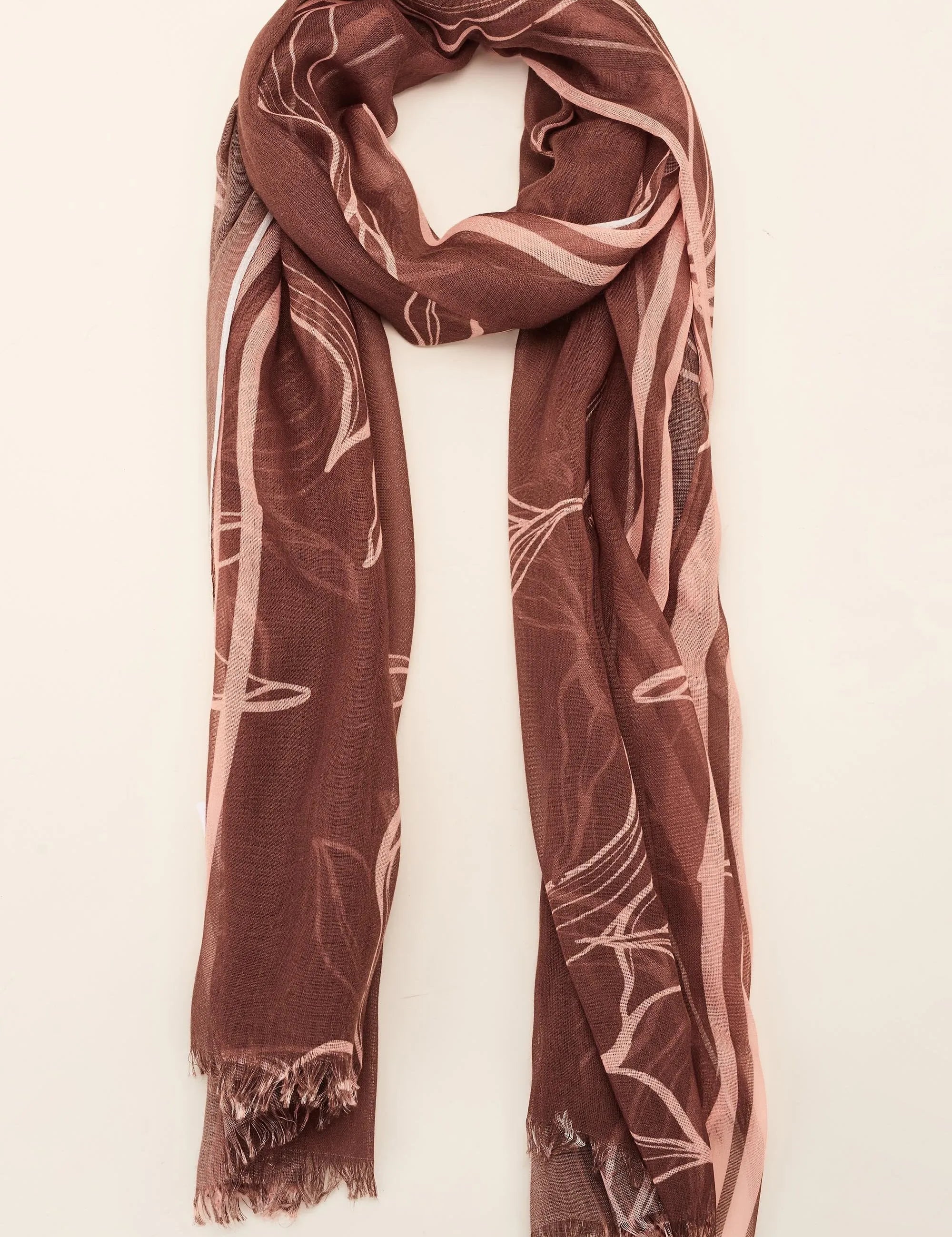 Pañuelo con estampado floral - ECRU