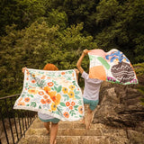 Pañuelo Verb to Do 4 en 1 Orange Flowers - ECRU