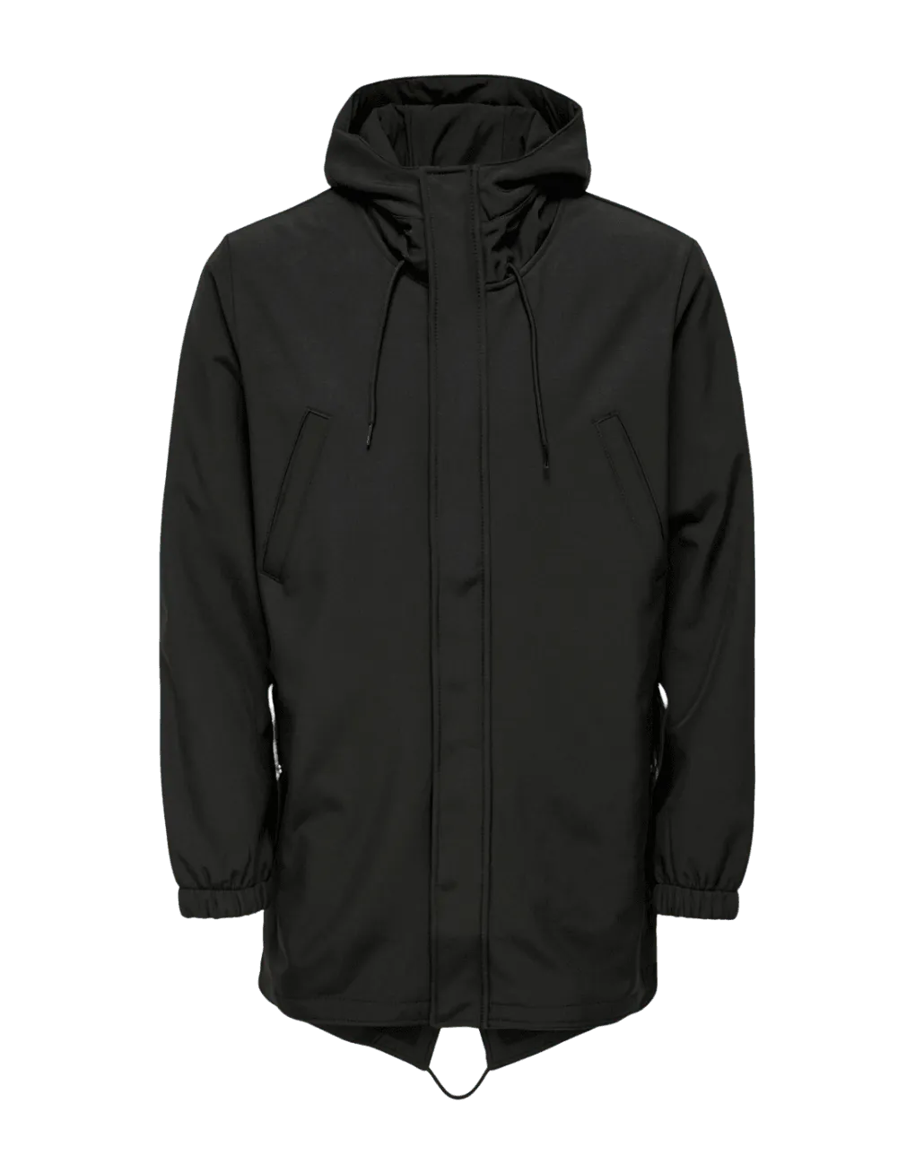 Parka Hall Softshell Black - ECRU