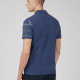 Polo Ben Sherman Blue Denim Geo Print - ECRU